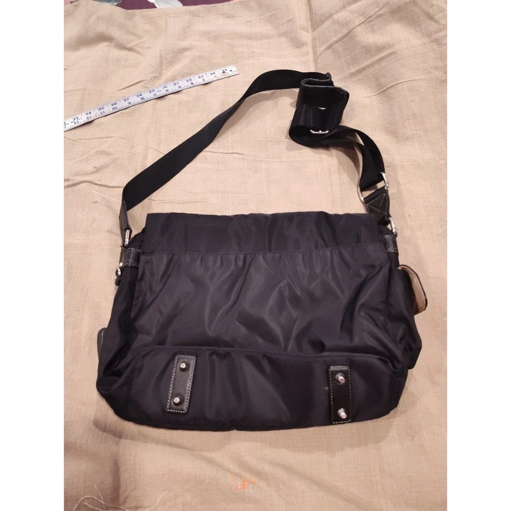 Giani Bernini Messenger Bag‎ Black Nylon With Strap 15